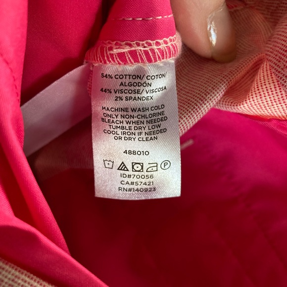 Women’s LOFT pink ruffle leg chino shorts size 10 - NWT - Picture 5 of 7